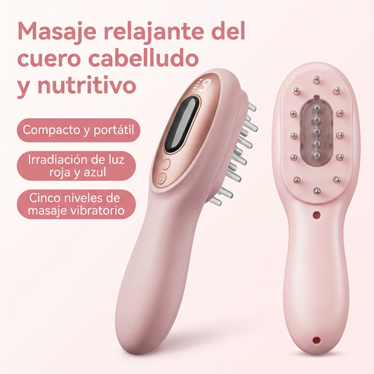 Masajeador Capilar 4 en 1 con Fototerapia, Dispensador de Sérum y Vibración Anticaída