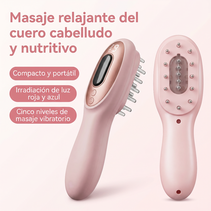 Masajeador Capilar 4 en 1 con Fototerapia, Dispensador de Sérum y Vibración Anticaída