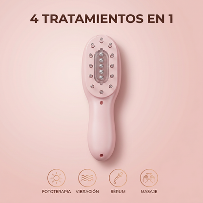 Masajeador Capilar 4 en 1 con Fototerapia, Dispensador de Sérum y Vibración Anticaída