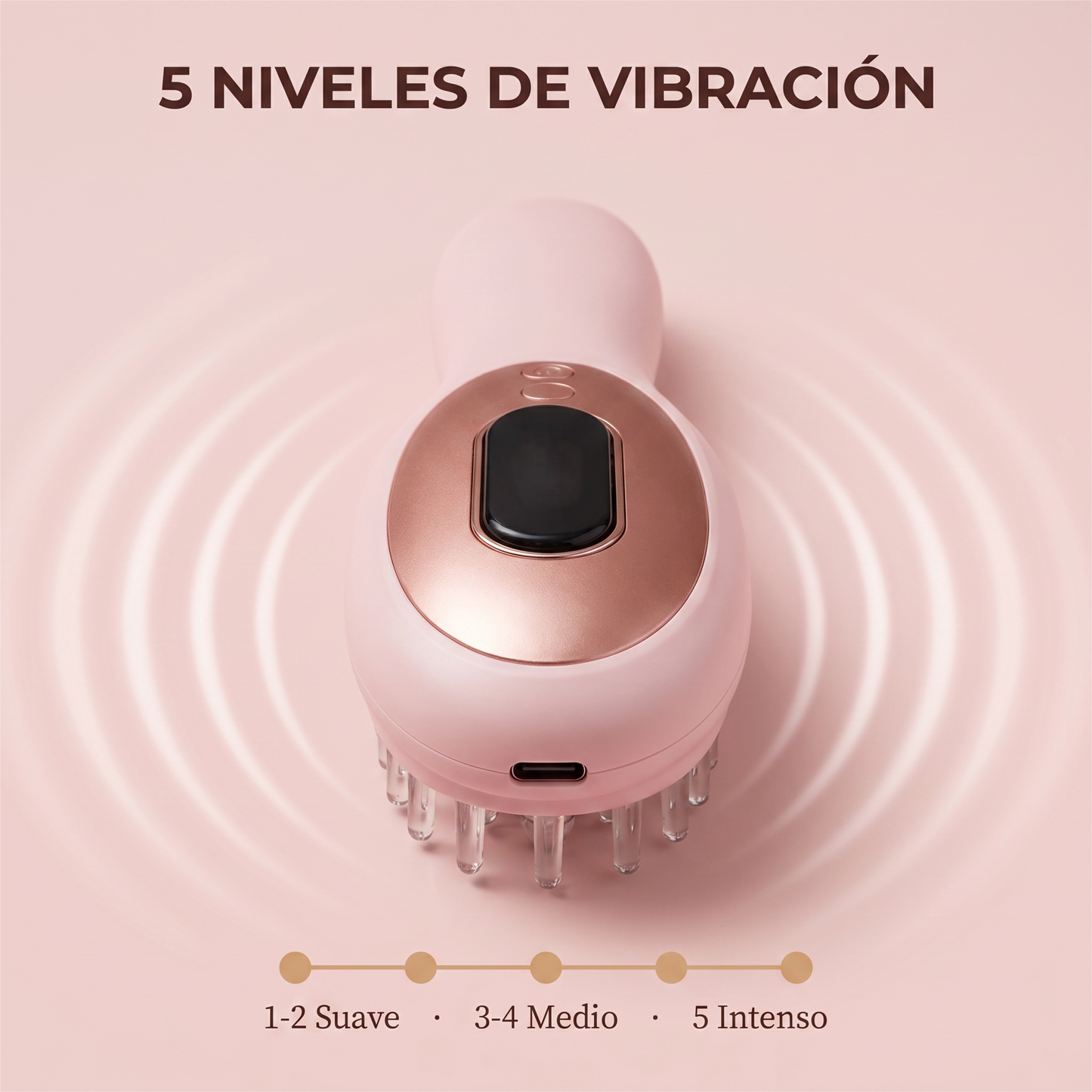 Masajeador Capilar 4 en 1 con Fototerapia, Dispensador de Sérum y Vibración Anticaída