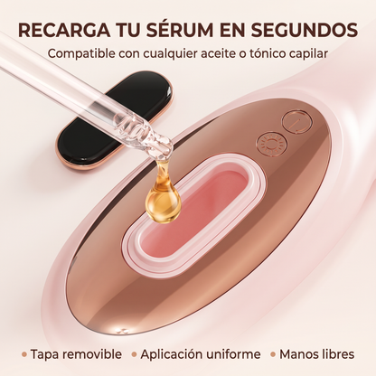 Masajeador Capilar 4 en 1 con Fototerapia, Dispensador de Sérum y Vibración Anticaída